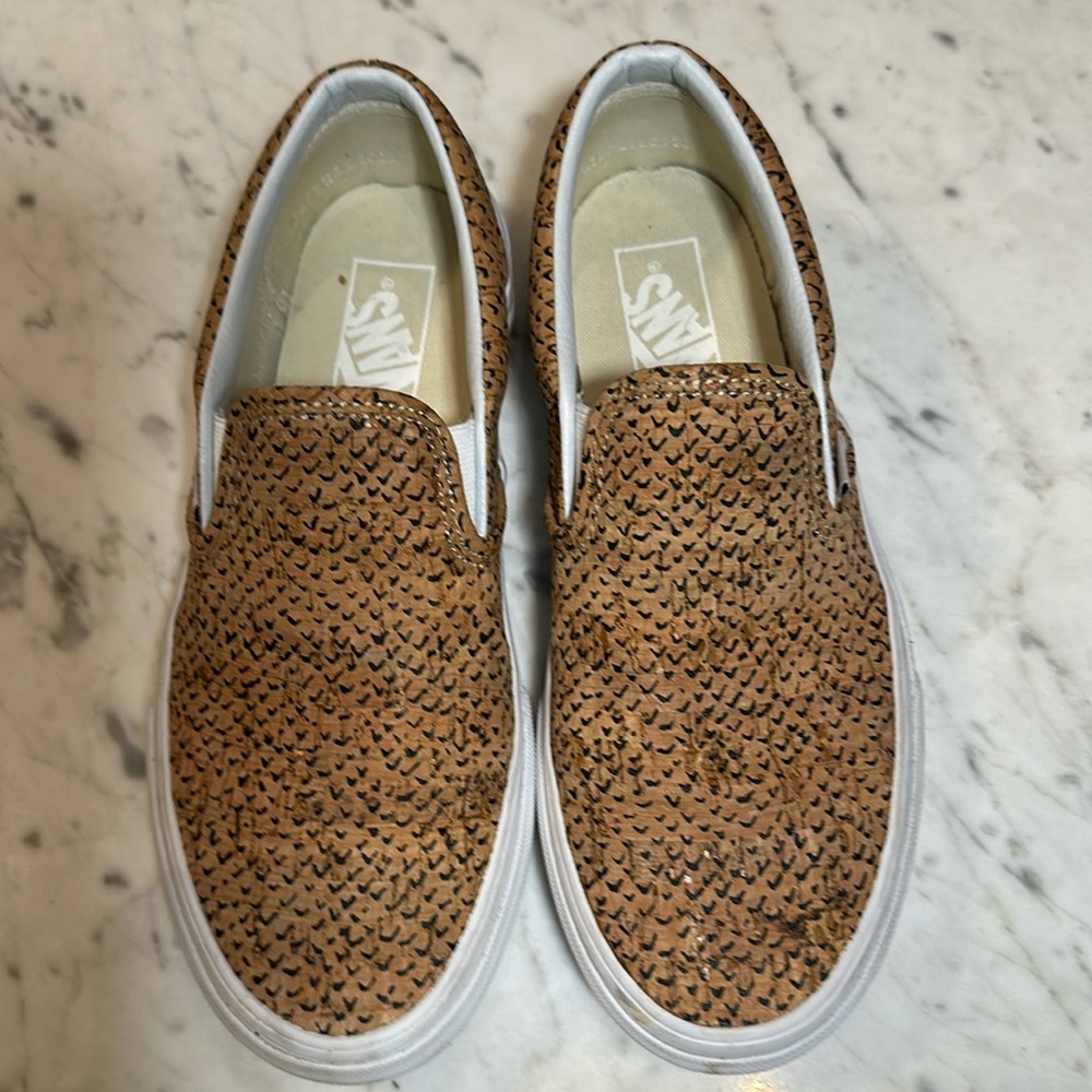 Vans printed leather slide on sneakers